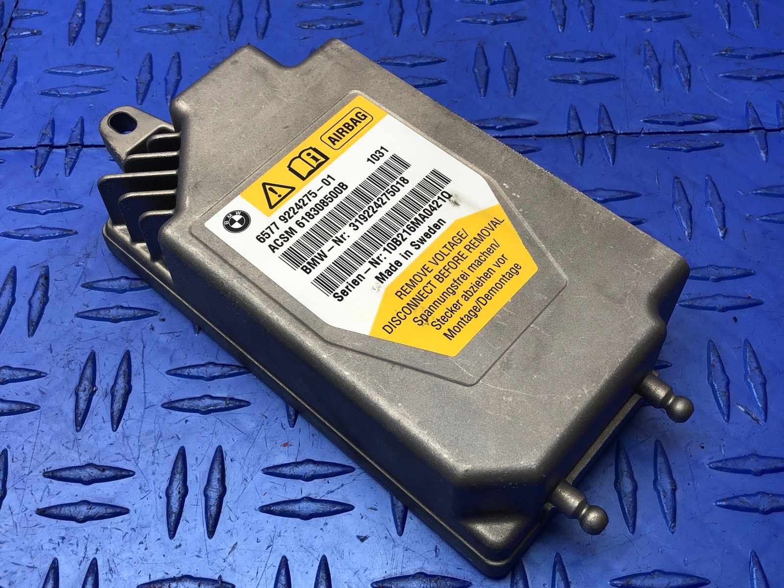2011-2012 BMW 740I CENTER CONSOLE AIR SRS BAG CONTROL MODULE OEM