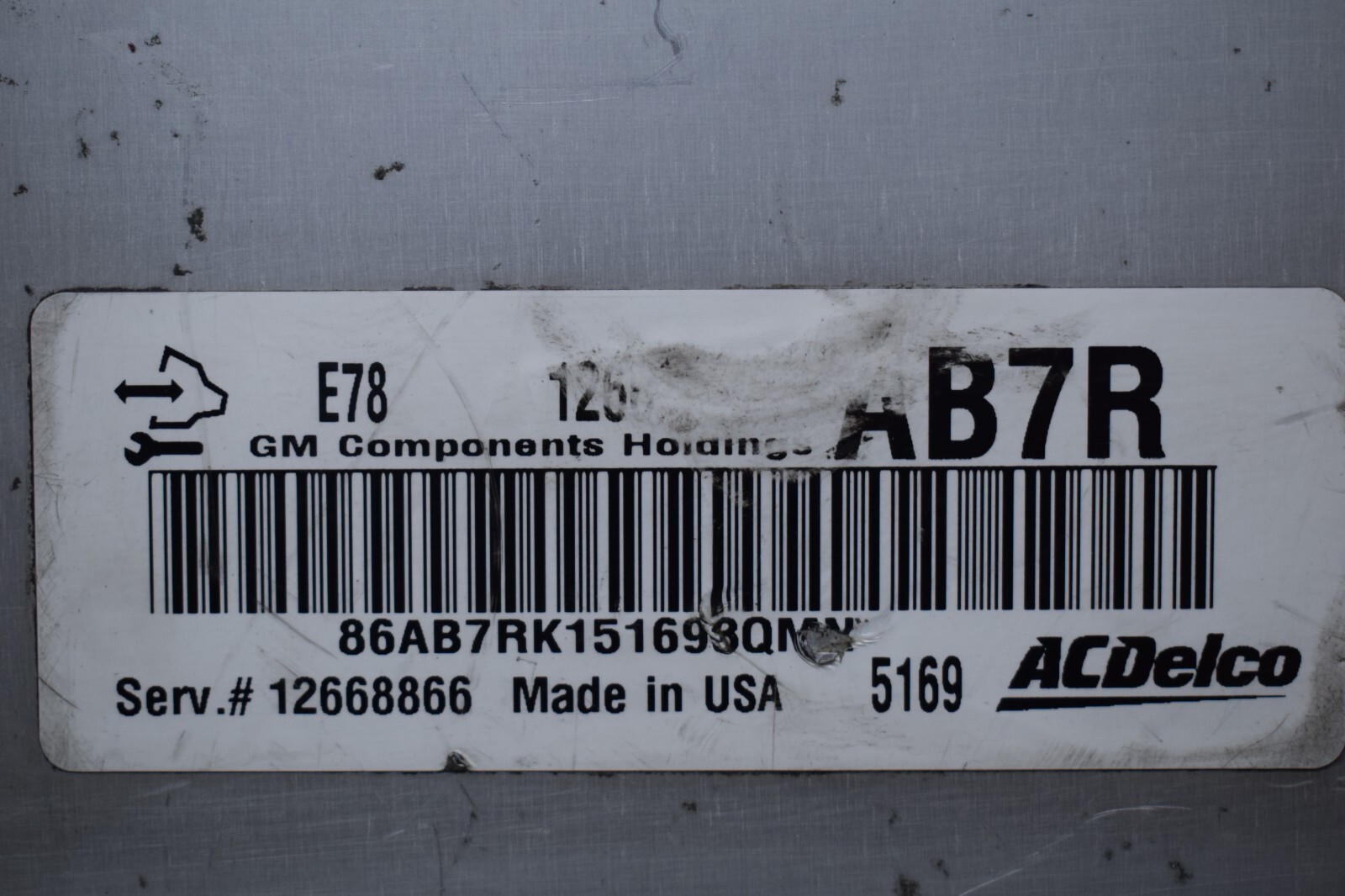 2012-2016 CHEVROLET CRUZE ENGINE COMPUTER MODULE ECU ECM 12668866 AB7R OEM