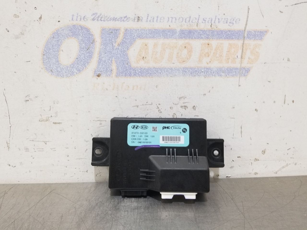 22 2022 KIA TELLURIDE EX TRANSFER CASE CONTROL MODULE 81870S9100
