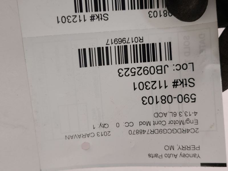 2013 DODGE CARAVAN Engine ECM Electronic Control Module 3.6L 05150724AC