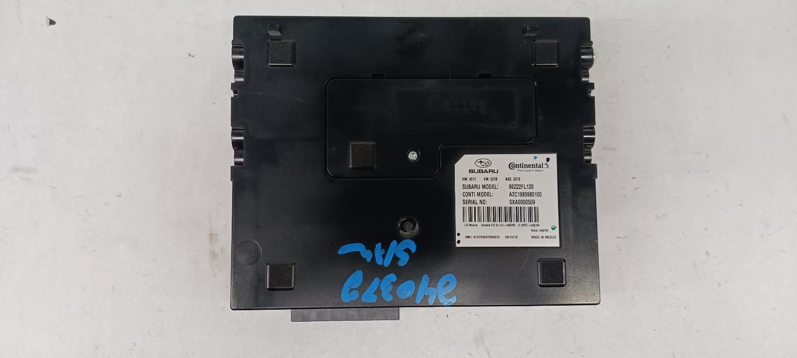 2019 SUBARU XV CROSSTREK Communication module 82201FL430 OEM 19