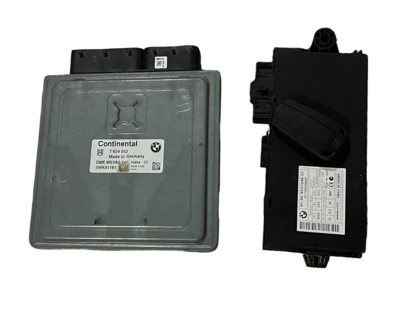 07-13 BMW E90 E92 128i 328i MSV80 DME CAS3 Key Set OEM 7624052
