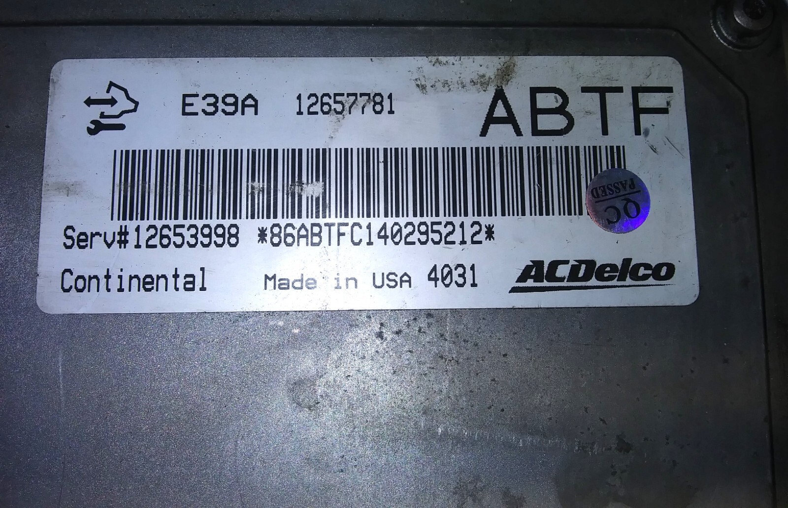 12657781 ecm ecu computer 2013-2015 Chevrolet Malibu **TESTED**