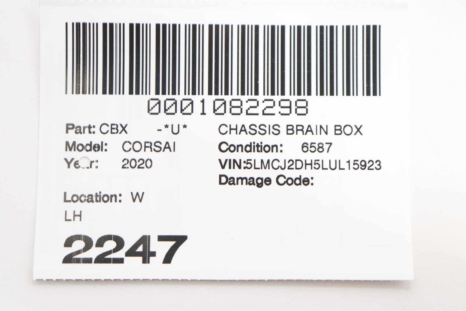 2020 – 2025 LINCOLN CORSAIR FRONT LEFT MEMORY CONTROL MODULE OEM LU5T14C708EK