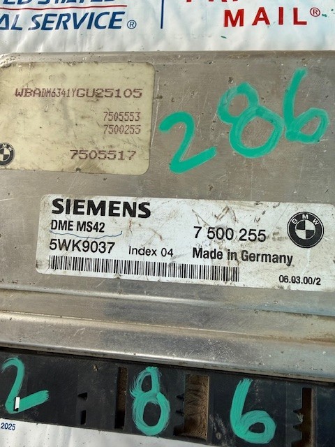 1999-2001 Bmw E39 E46 Engine Computer Control Module ECU ECM Oem 5WK9037 7500255