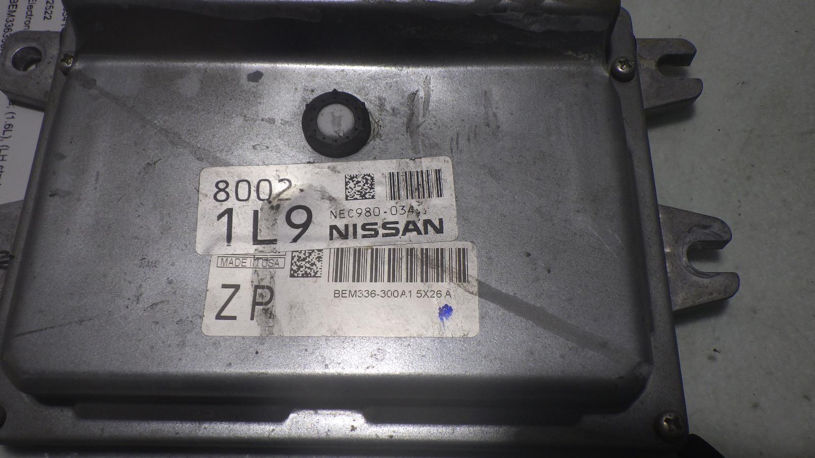16 NISSAN VERSA Engine Control Module BEM336300A1