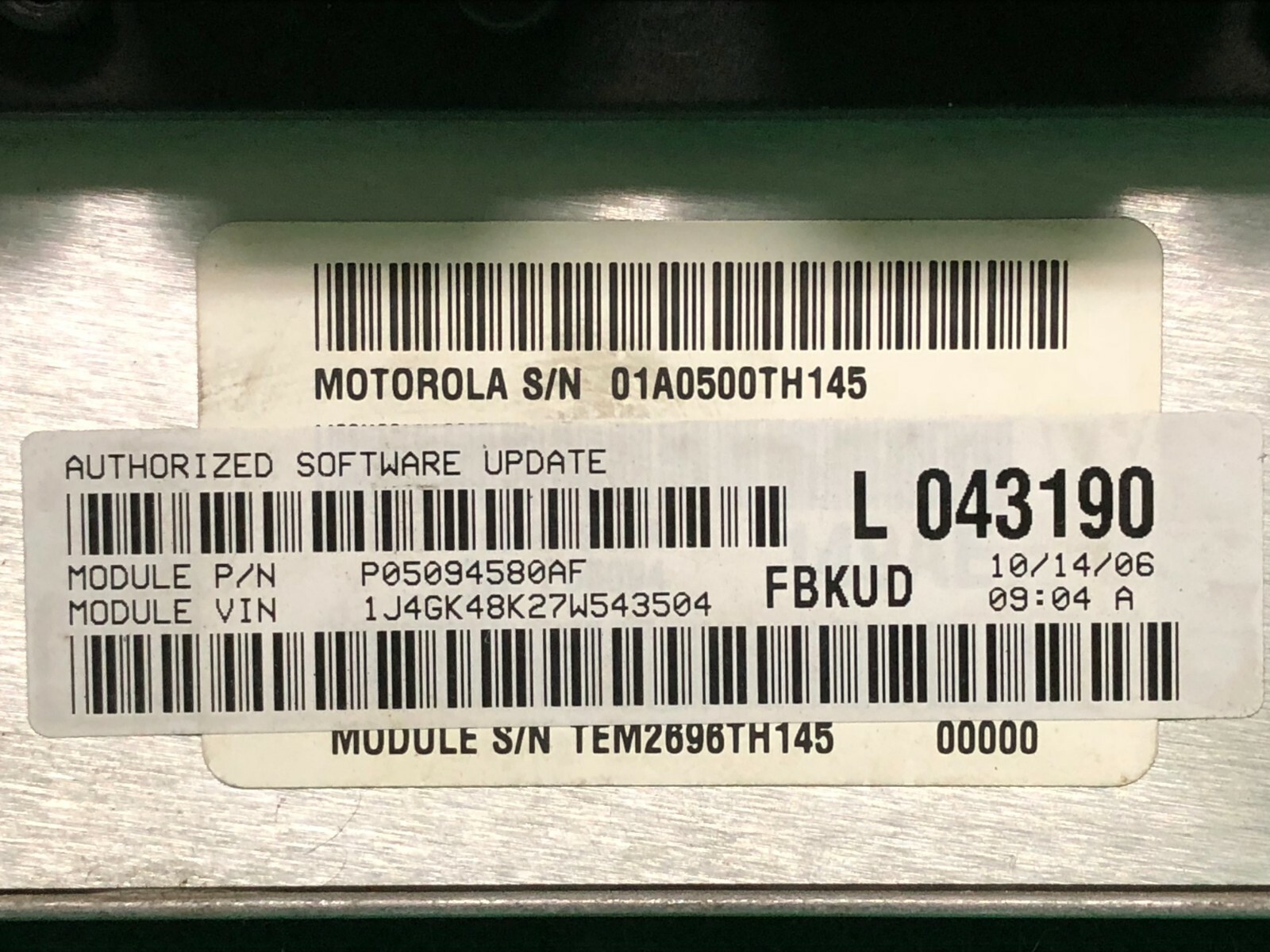 PROGRAMMED PLUG & PLAY 07 JEEP LIBERTY 3.7 AT MODULE ECU PCM ECM 05094580AF