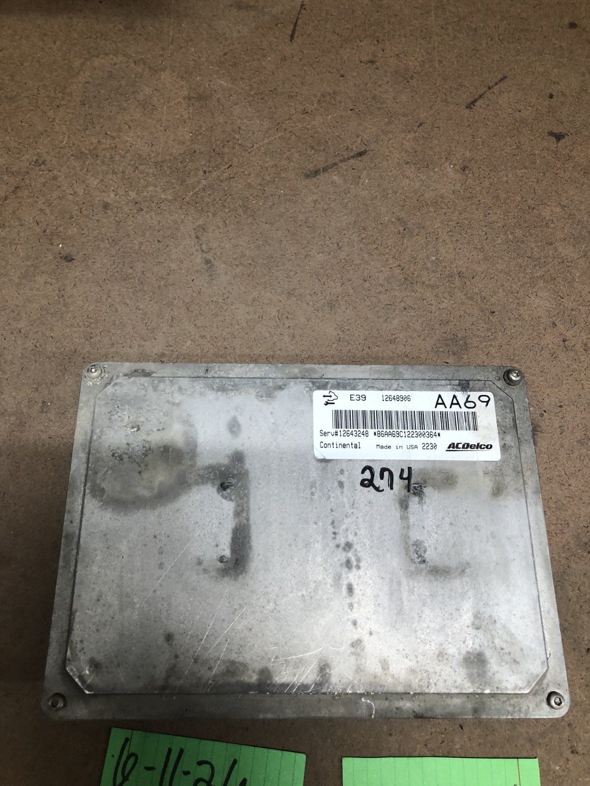 Read 12 GMC Acadia Traverse Engine Computer Control Module ECM 12648906 E39