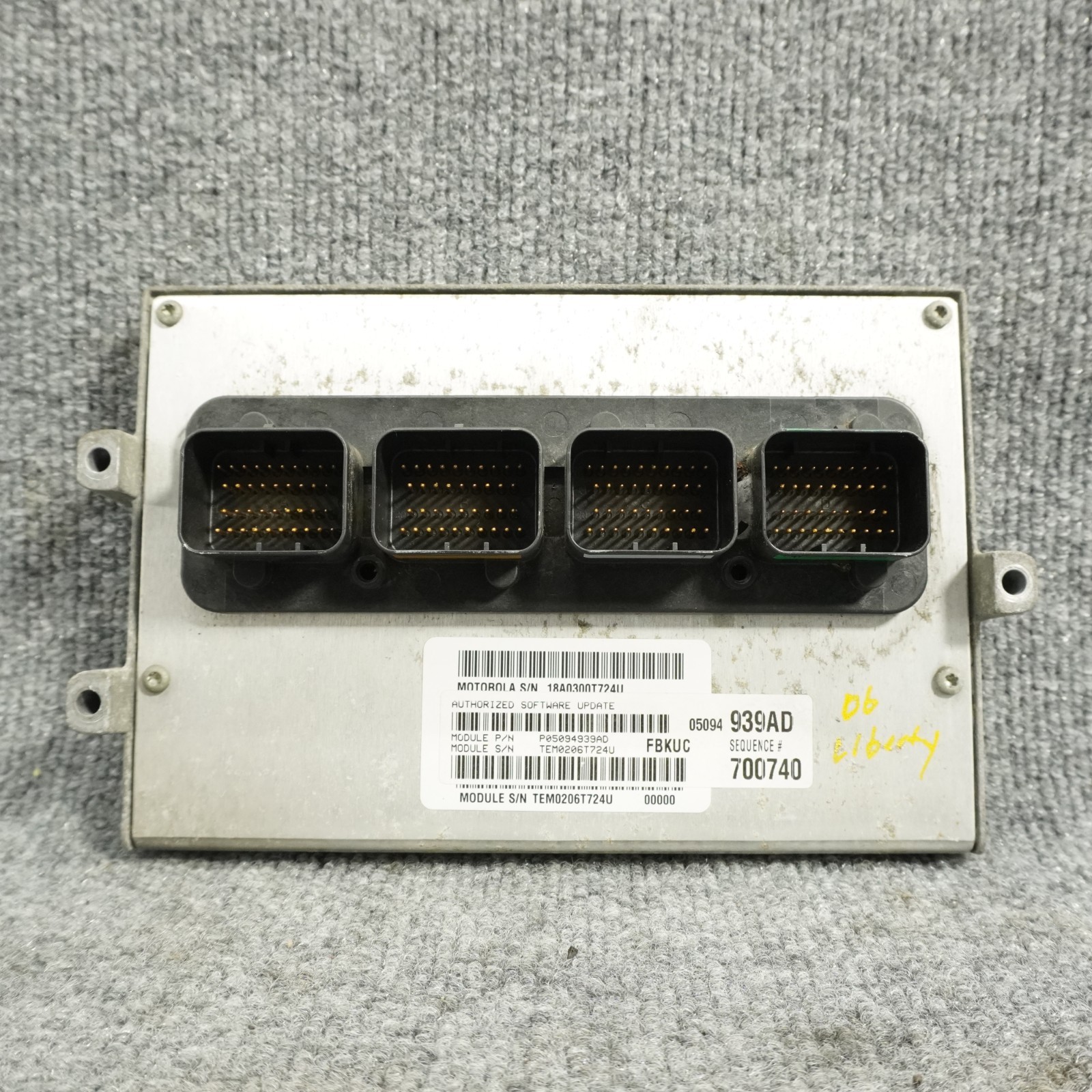 2006 Jeep Liberty M/T 3.7 Engine Computer Control Module ECM ECU PCM P05094939AD