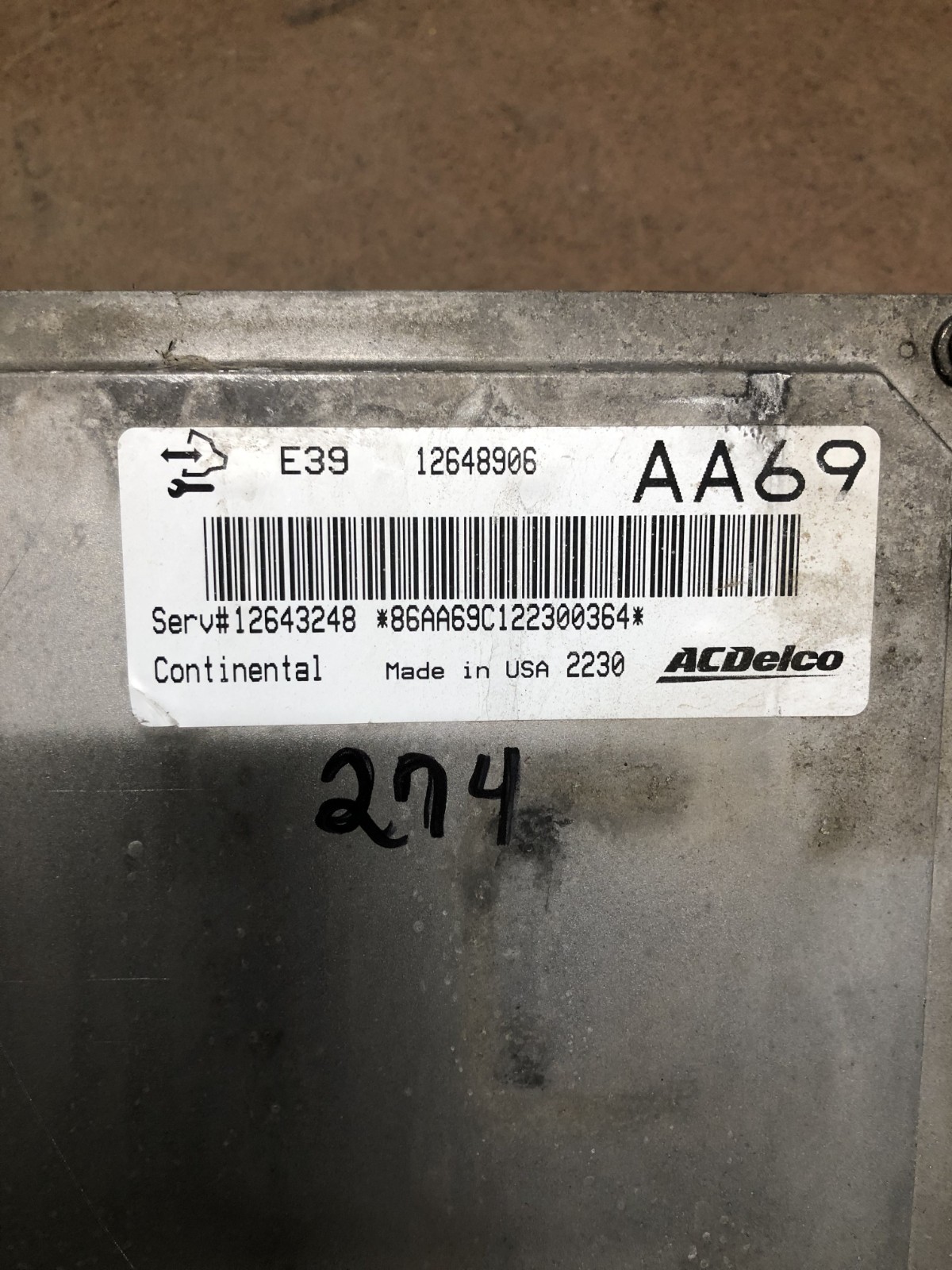 Read 12 GMC Acadia Traverse Engine Computer Control Module ECM 12648906 E39