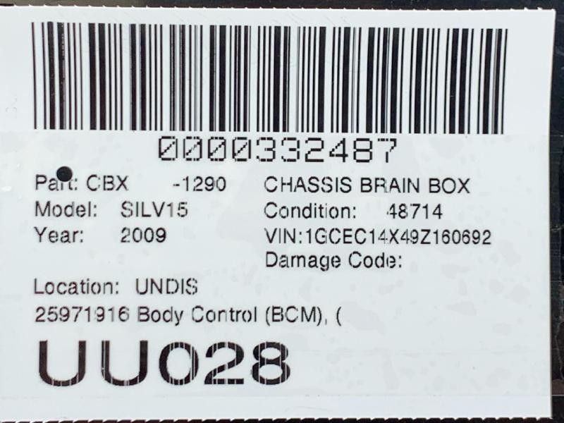07 08 09 10 11 Chevrolet CHEVY SILVERADO 1500 Chassis Brain Box