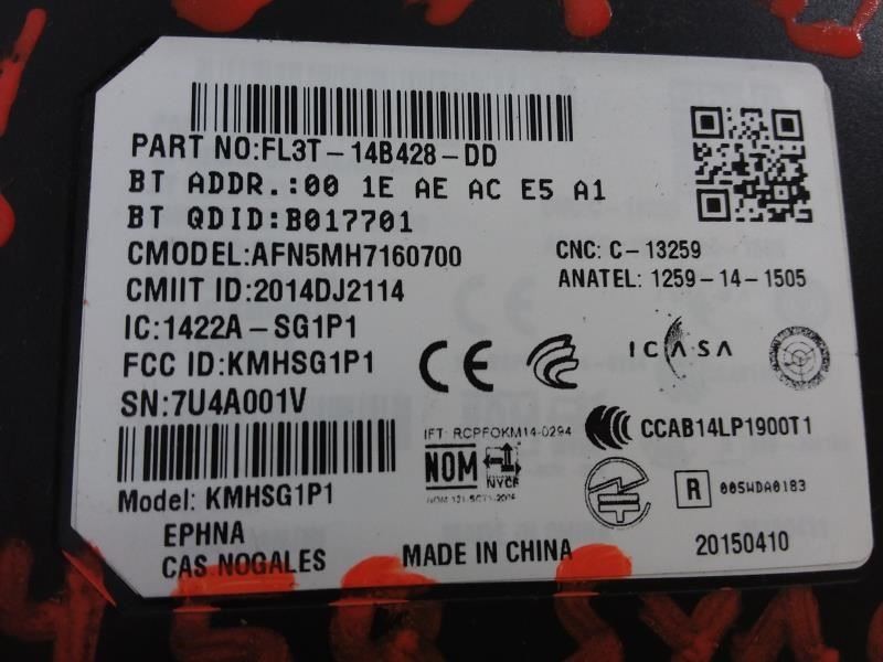 SYNC MODULE Communication 15-16 FORD F150 786681 ID # FL3T14B4DDLA