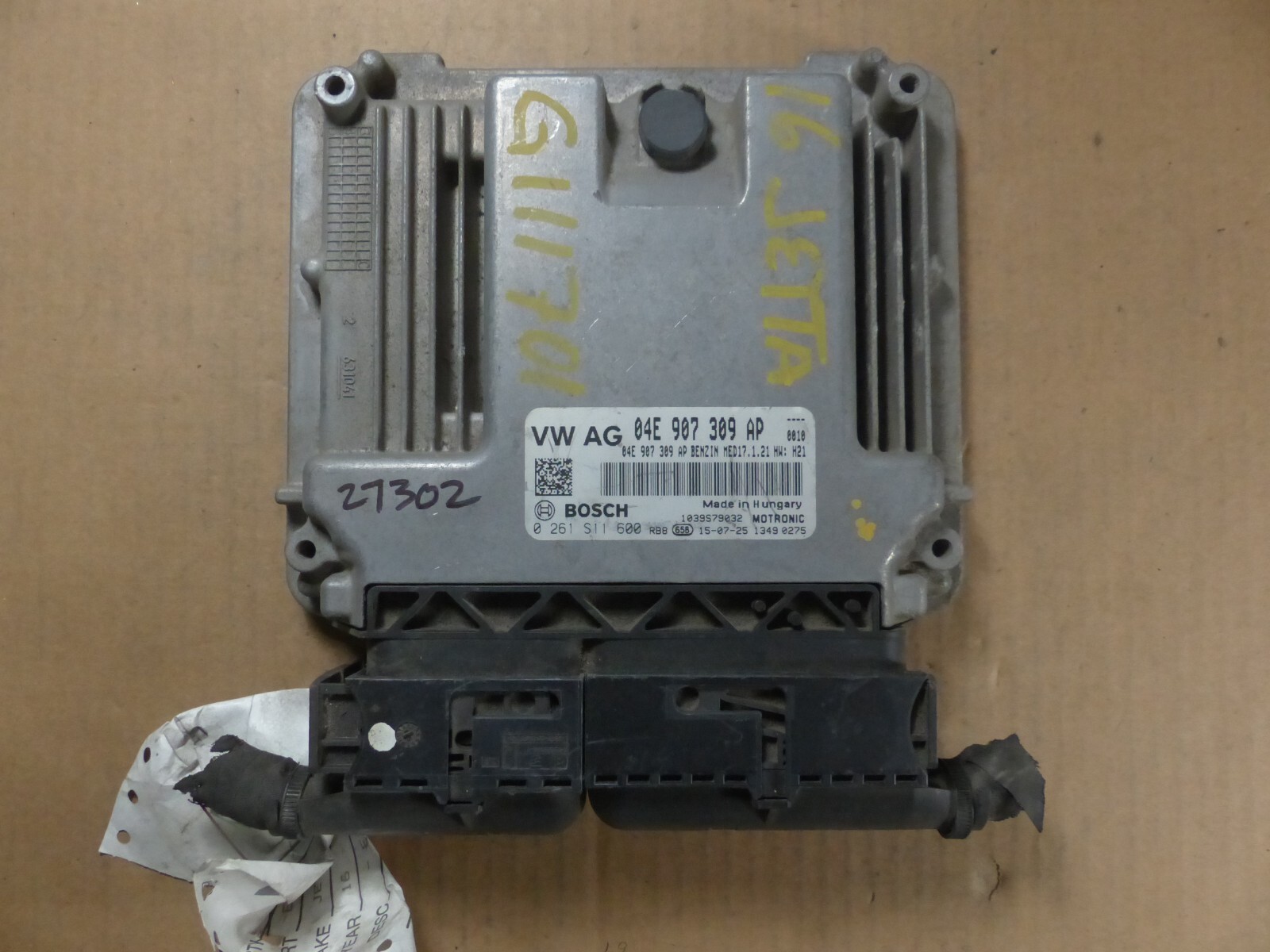 16-17 VOLKSWAGEN JETTA ECU ECM COMPUTER 04E 907 309 AP