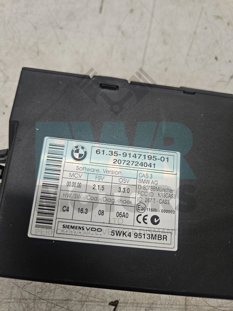 BMW 5 Series E60 E61 CAS3 CAS Module 9147195