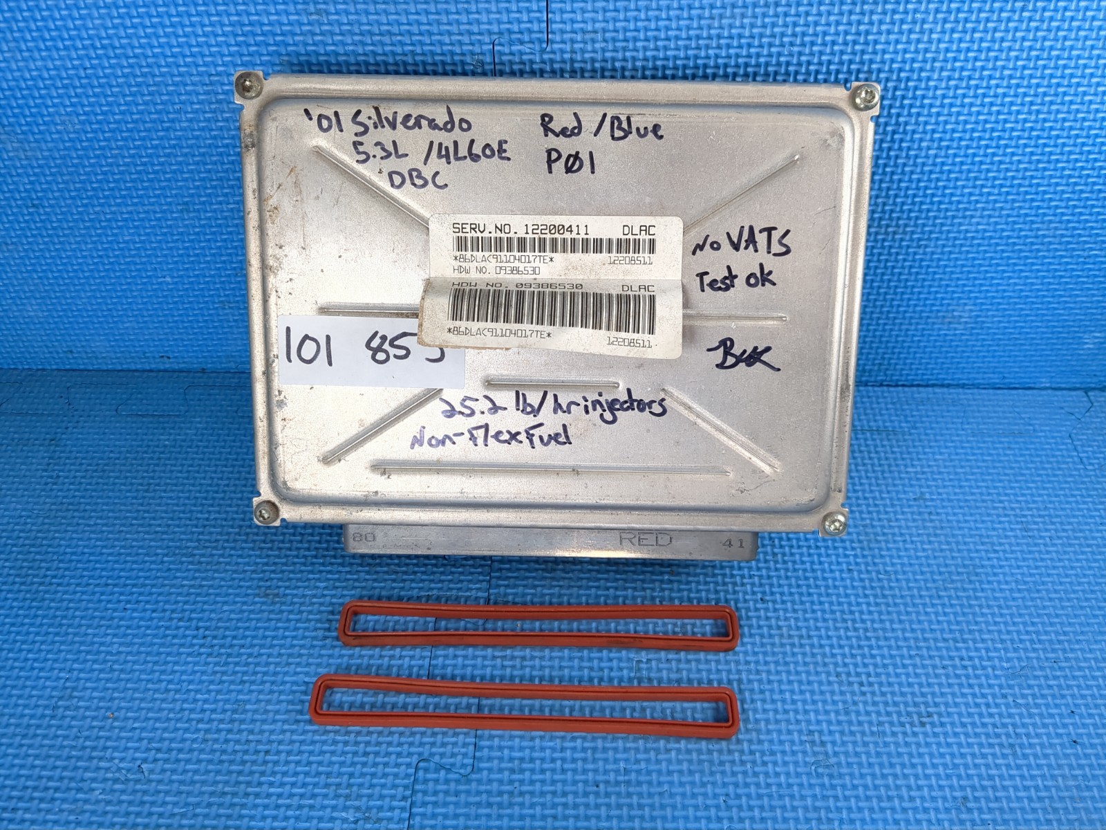 VATS Deleted PCM -Tested – ’99-’02 RED/BLUE 12200411 (P01) Chevy GMC 6.0 4.8 5.3