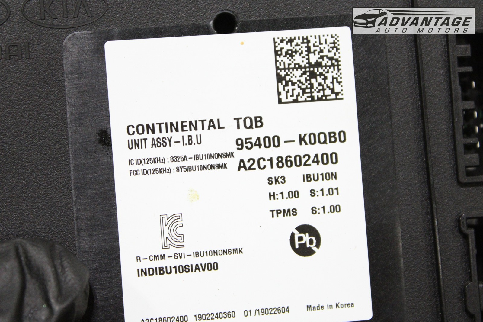 2020-2022 KIA SOUL SK3 INTEGRATED BODY COMPUTER CONTROL MODULE IBU UNIT OEM