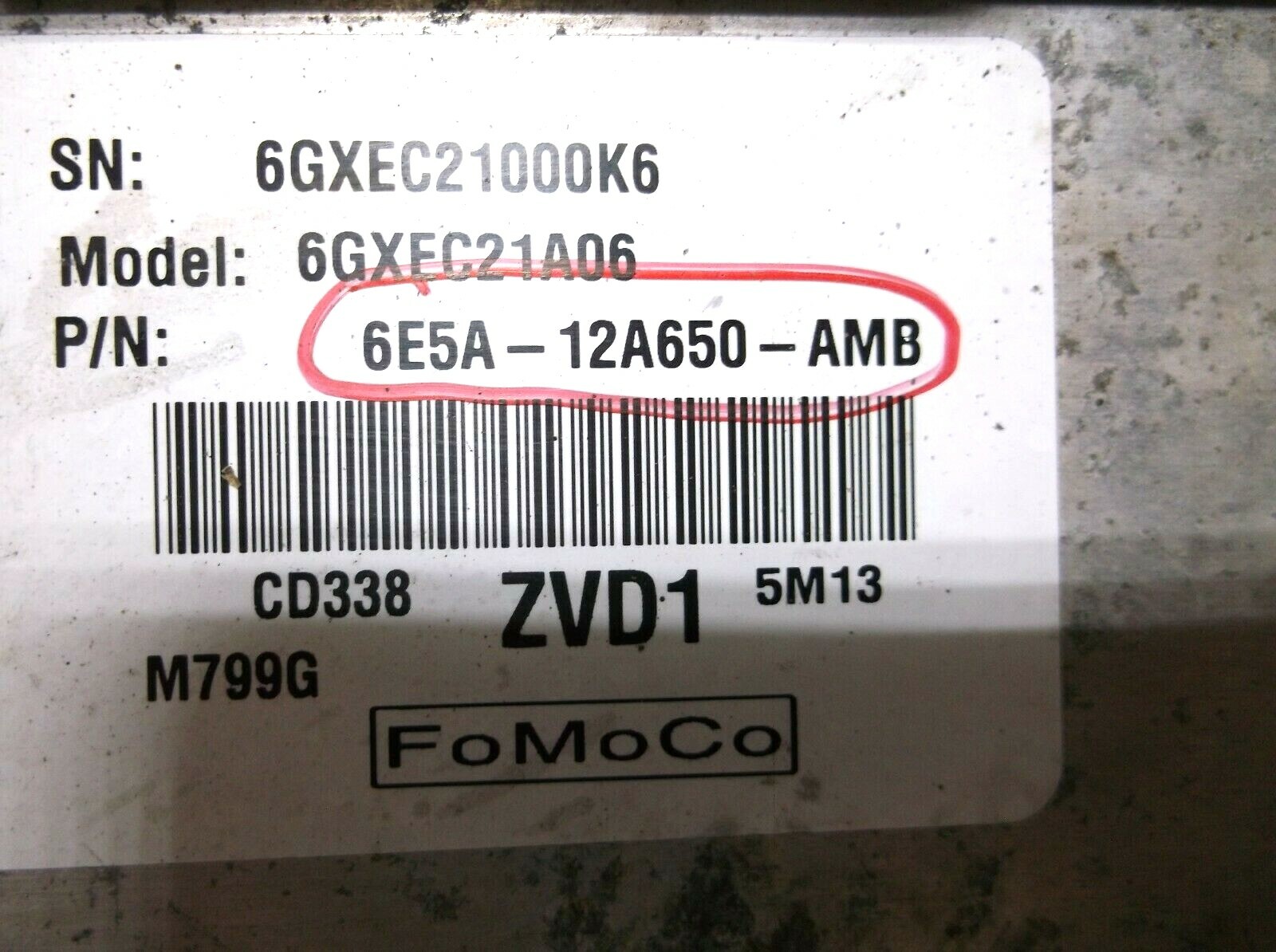 2006..06 FORD FUSION/MILAN 2.3L AUTOMATIC /ENGINE COMPUTER/ECU