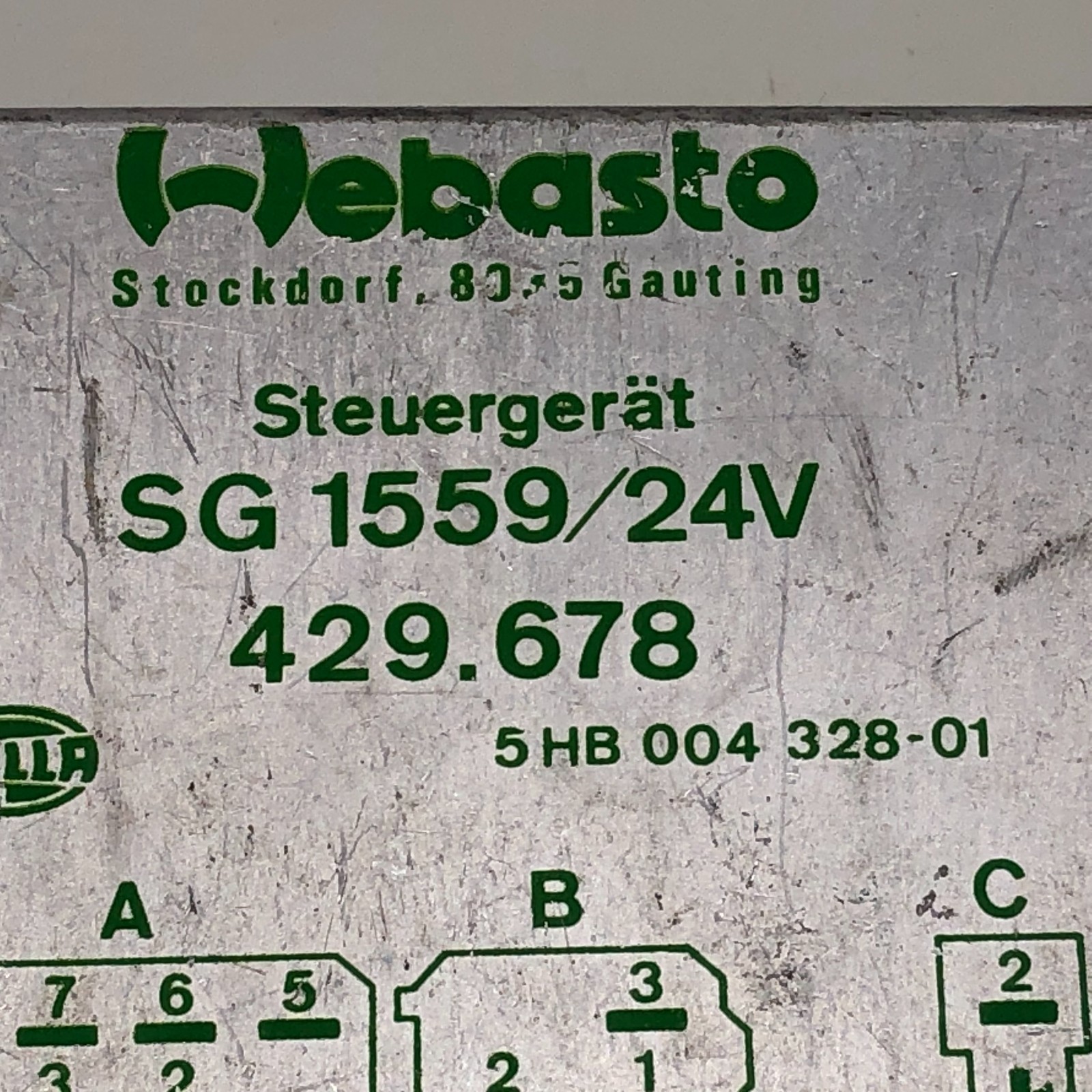 Webasto Auxiliary Heating Control Module SG 1559 24V Hella 5hb00432801 429678