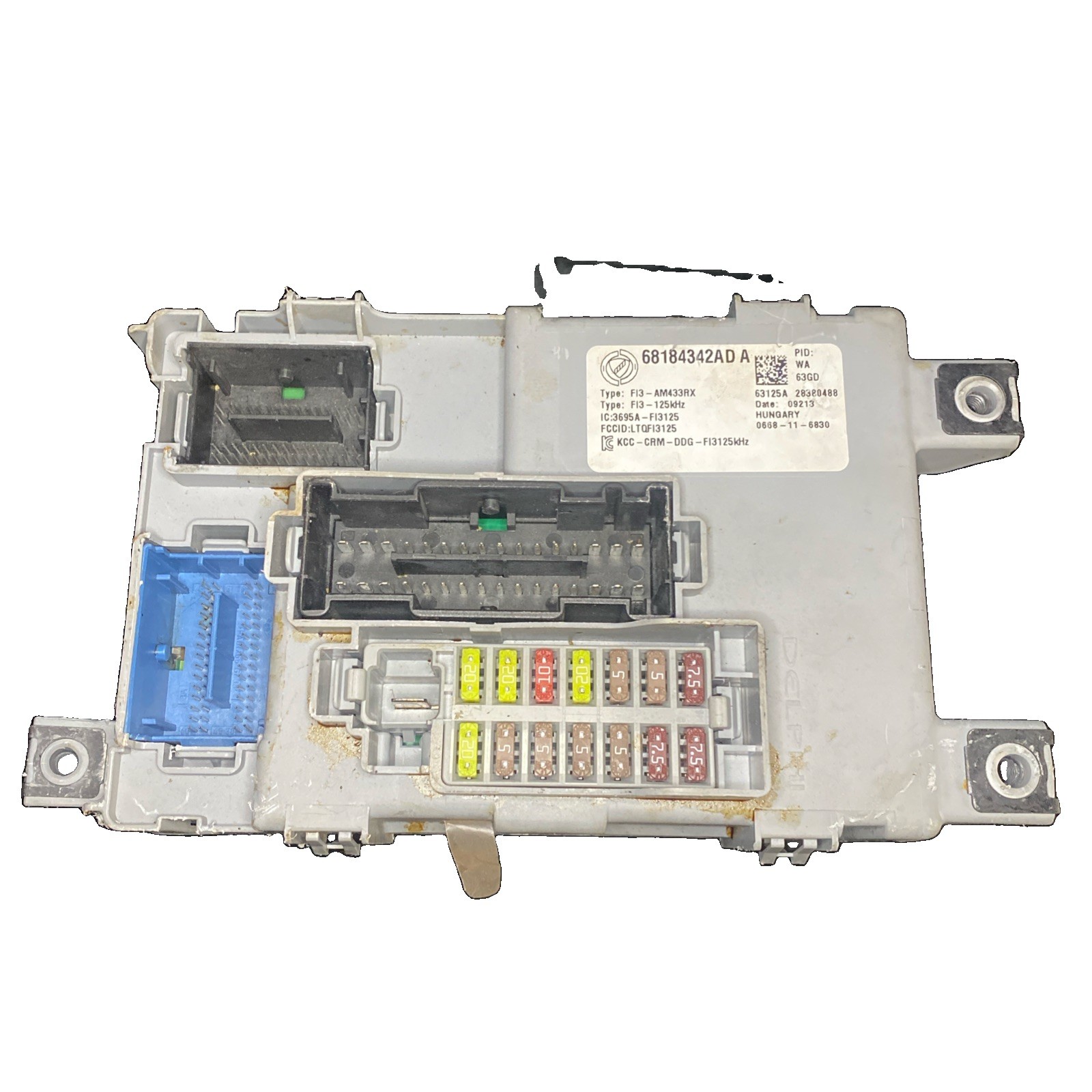 Fiat 500 BCM 2012-2017 Body Control Module Fuse Box Assembly OEM 68184342AC A