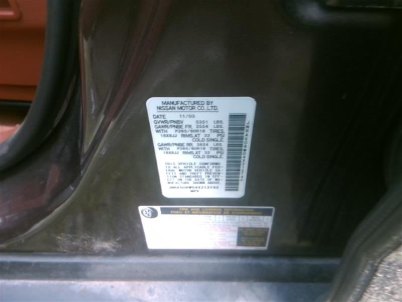 FX35 2004 Chassis ECM 1016090