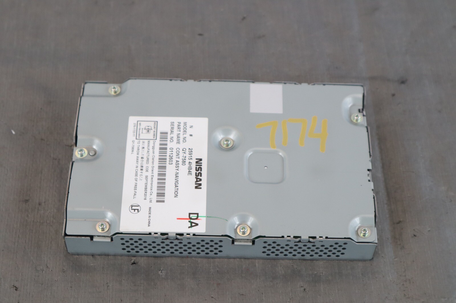 2017 INFINITI Q60 COUPE PREMIUM 3.0L OEM GPS NAVIGATION CONTROL MODULE #7174
