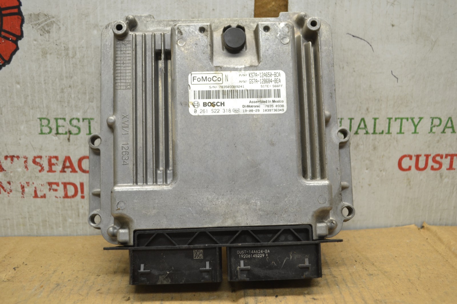 2017-19 Ford Fusion Engine Control Unit ECU KS7A12A650BCA Module 915-10D1
