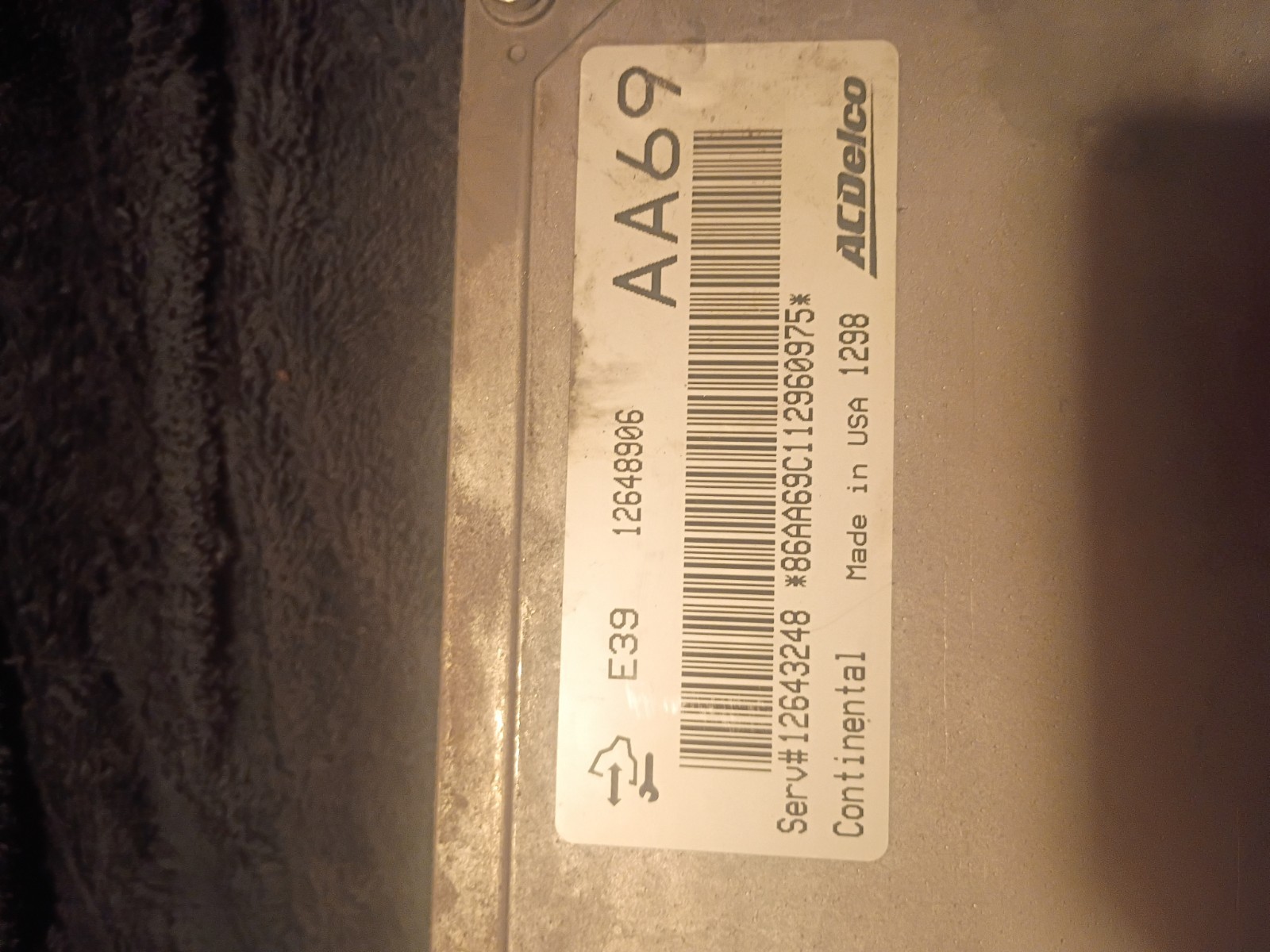 2012 chevy Impala ecu 12643248