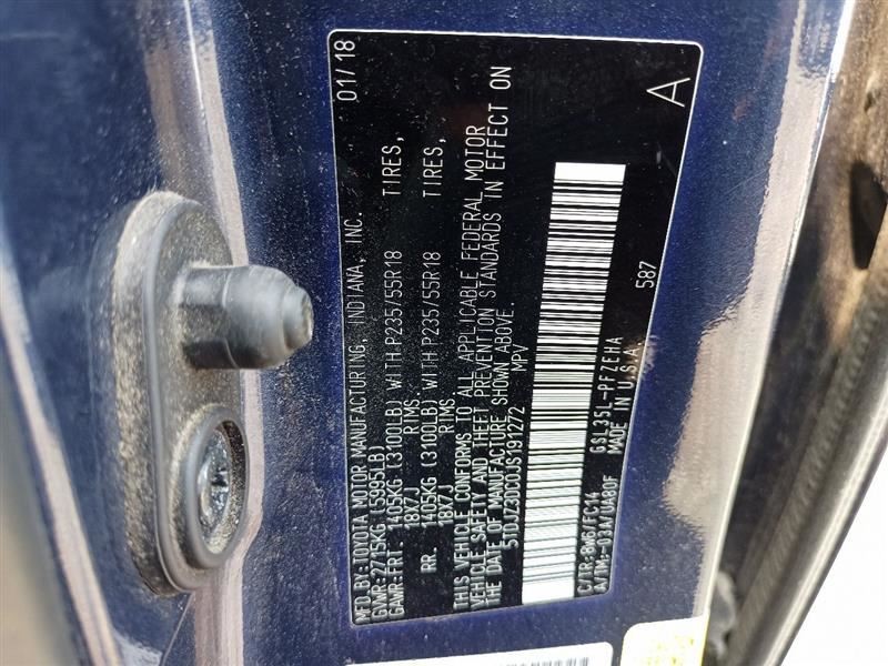 89221-08080 Multiplex Network Control Module from 2018 Toyota Sienna 9743521