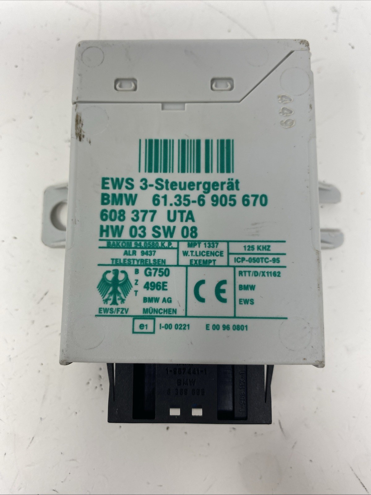 BMW E46 M52 M/T ENGINE COMPUTER DME EWS KEY SET 99-00 7500255