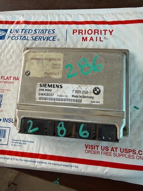 1999-2001 Bmw E39 E46 Engine Computer Control Module ECU ECM Oem 5WK9037 7500255