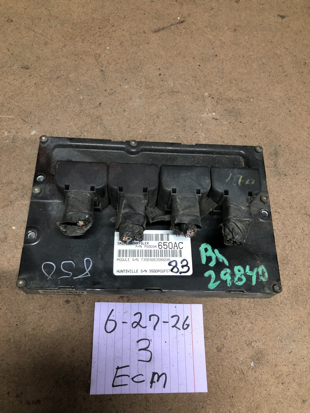 06 Dodge Chrysler Jeep ECU Engine Computer Control Module P05094650AC OEM Plugs