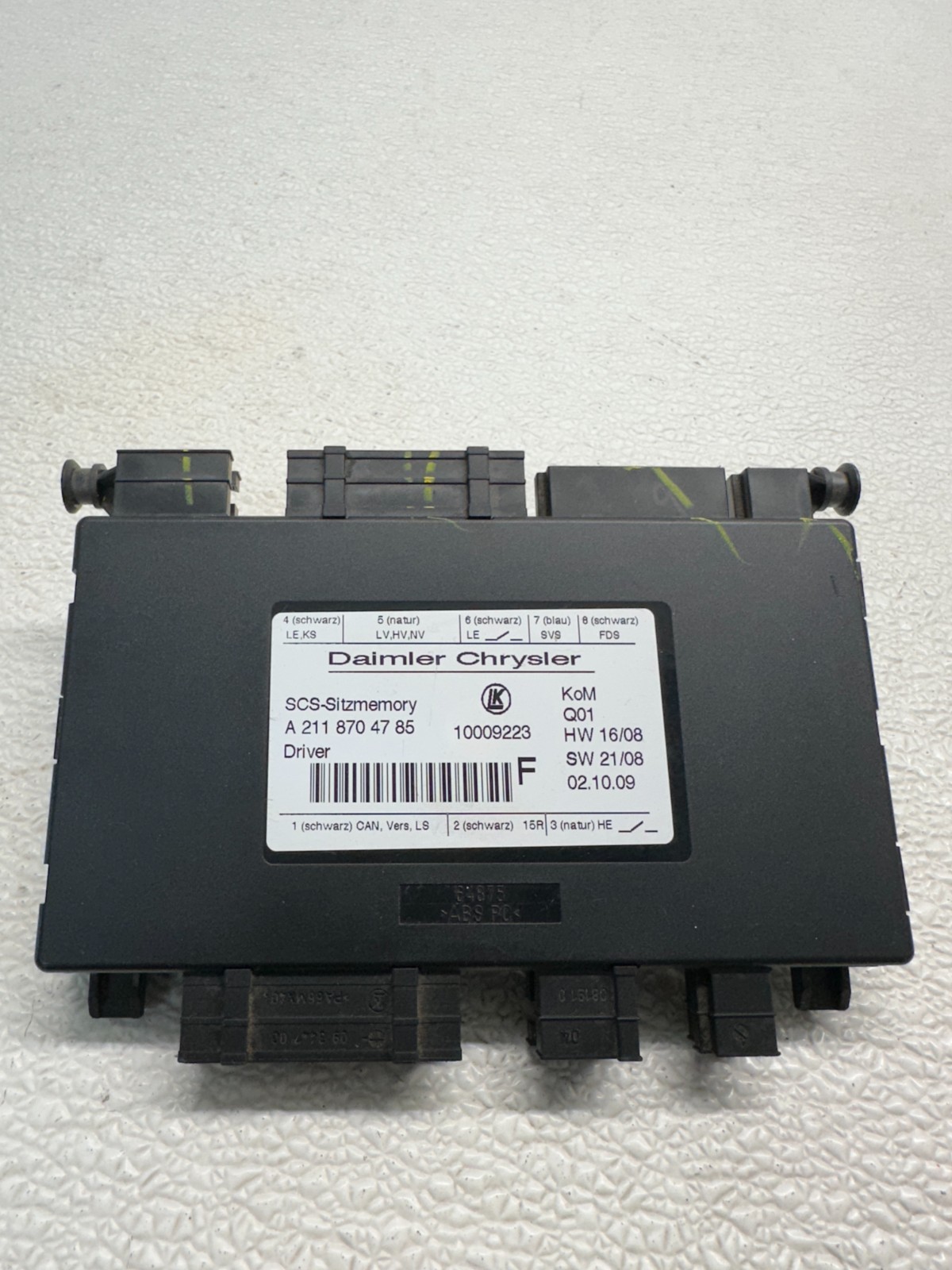 2007-2012 MERCEDES W251 GL45 GL550 Seat Control Module Front Left 2118704785 OEM
