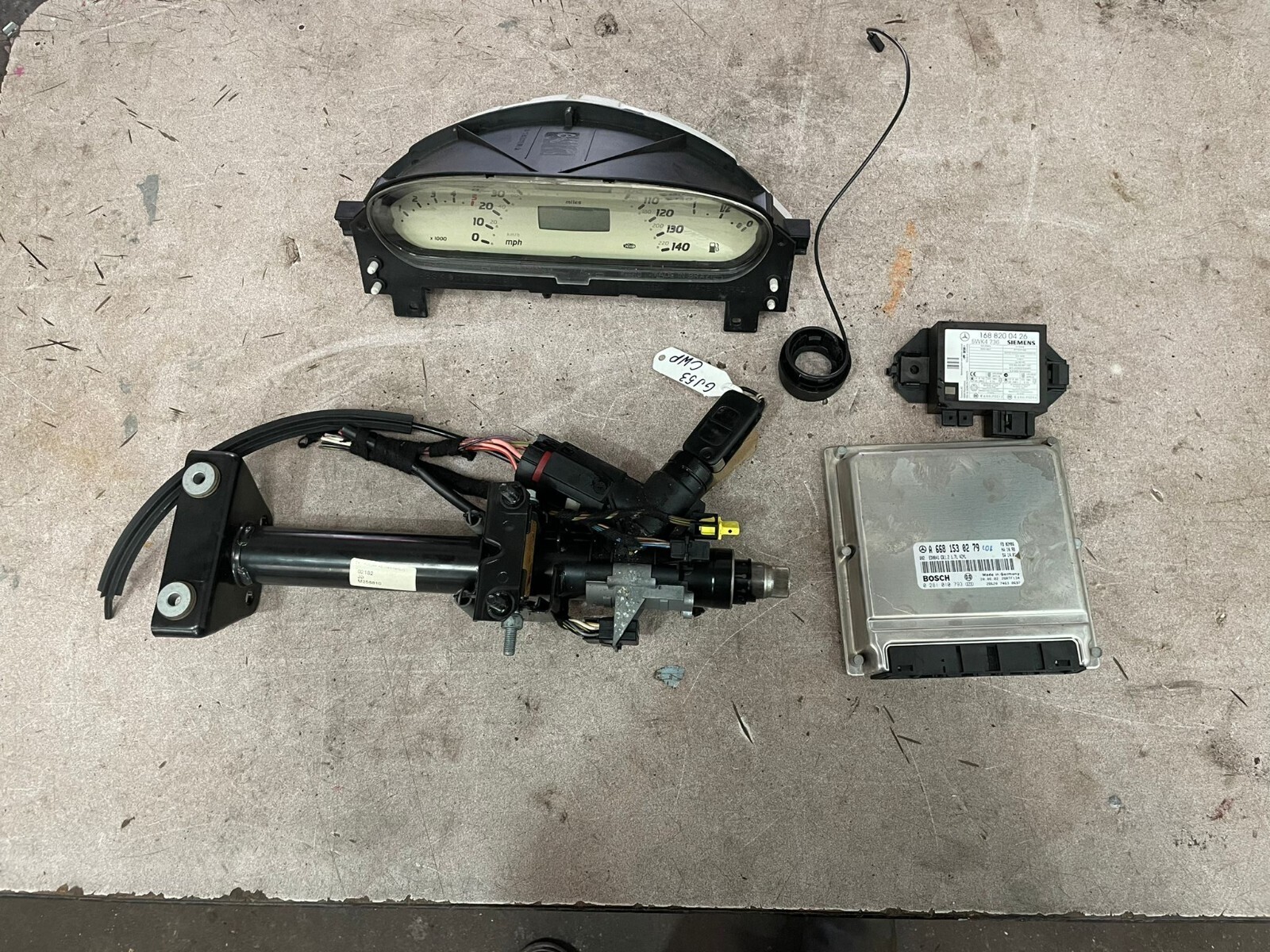 2003 MERCEDES A170 A CLASS 1.7 DIESEL ECU KIT A6681530279 C877