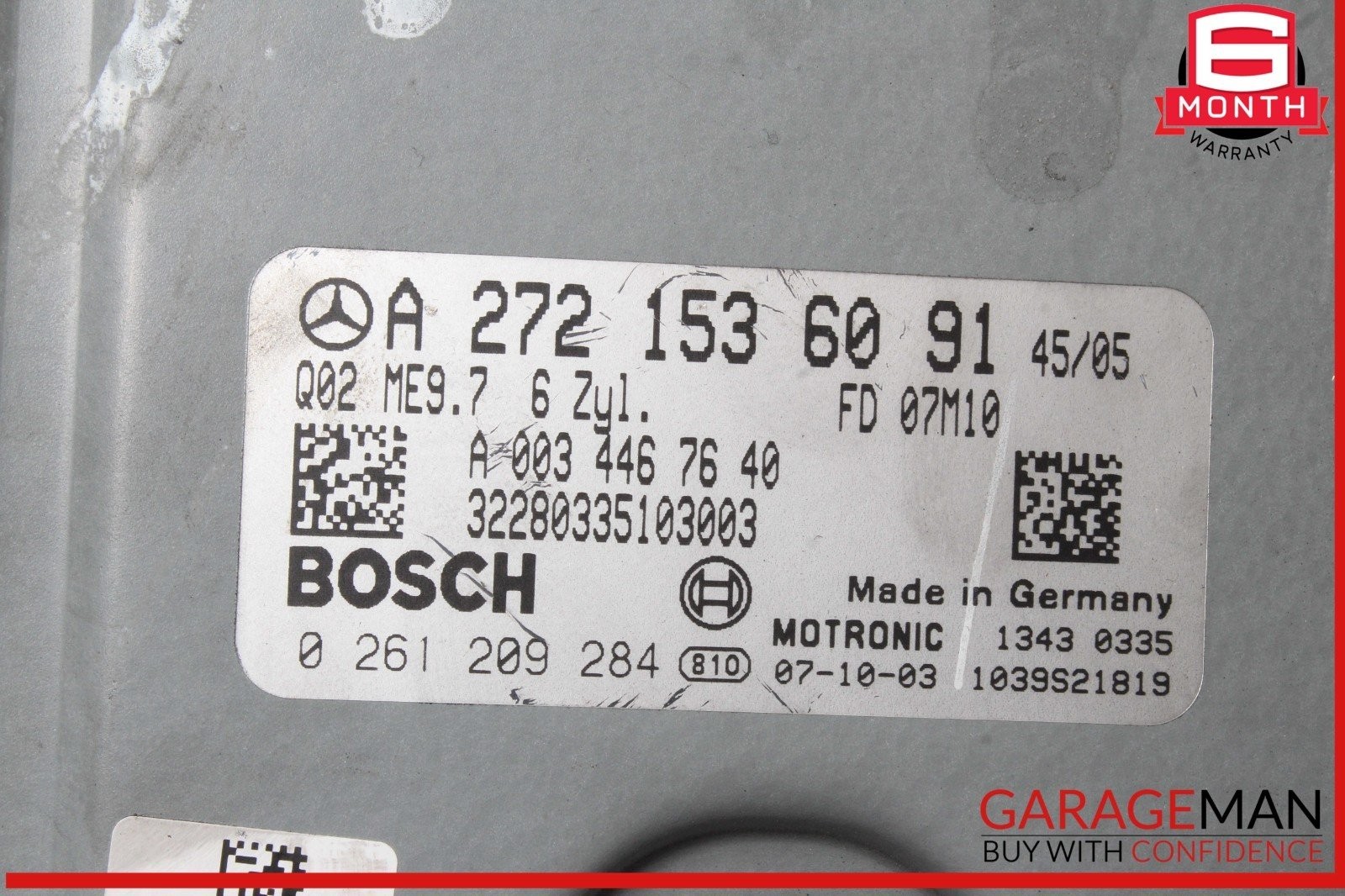 Unknown A2721536091, A0034467640, 261209284 OEM