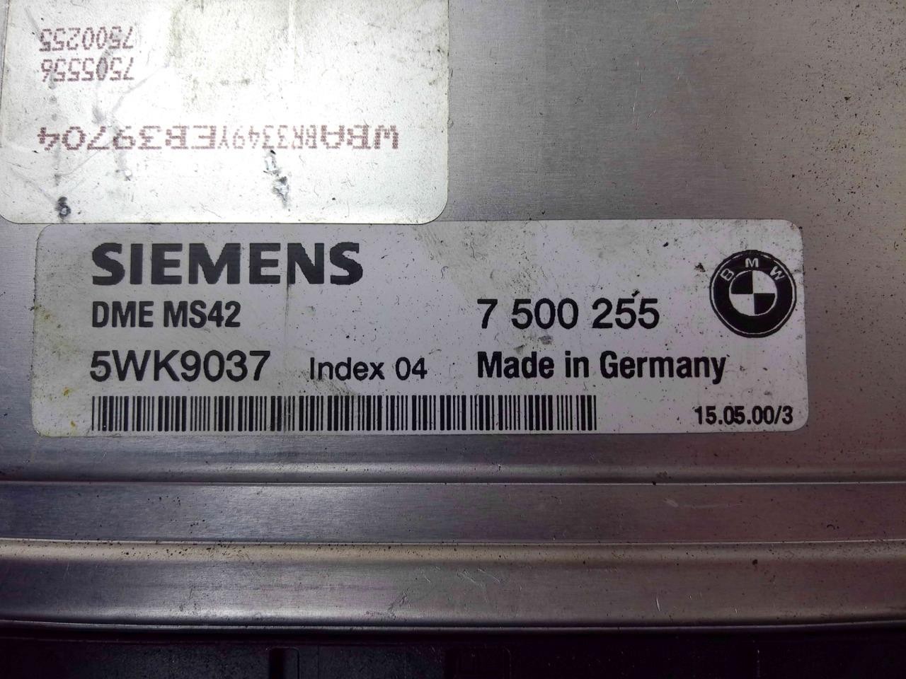 ENGINE COMPUTER BMW 323i 1999 2000 7500255 ECM PCM ECU OEM