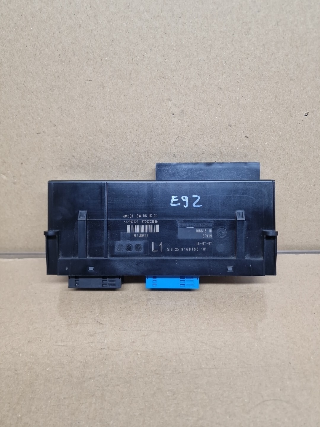BMW 3 Series E92 ECU Body Control Module Junction Box L1 PL2 JBBFE II 9160186