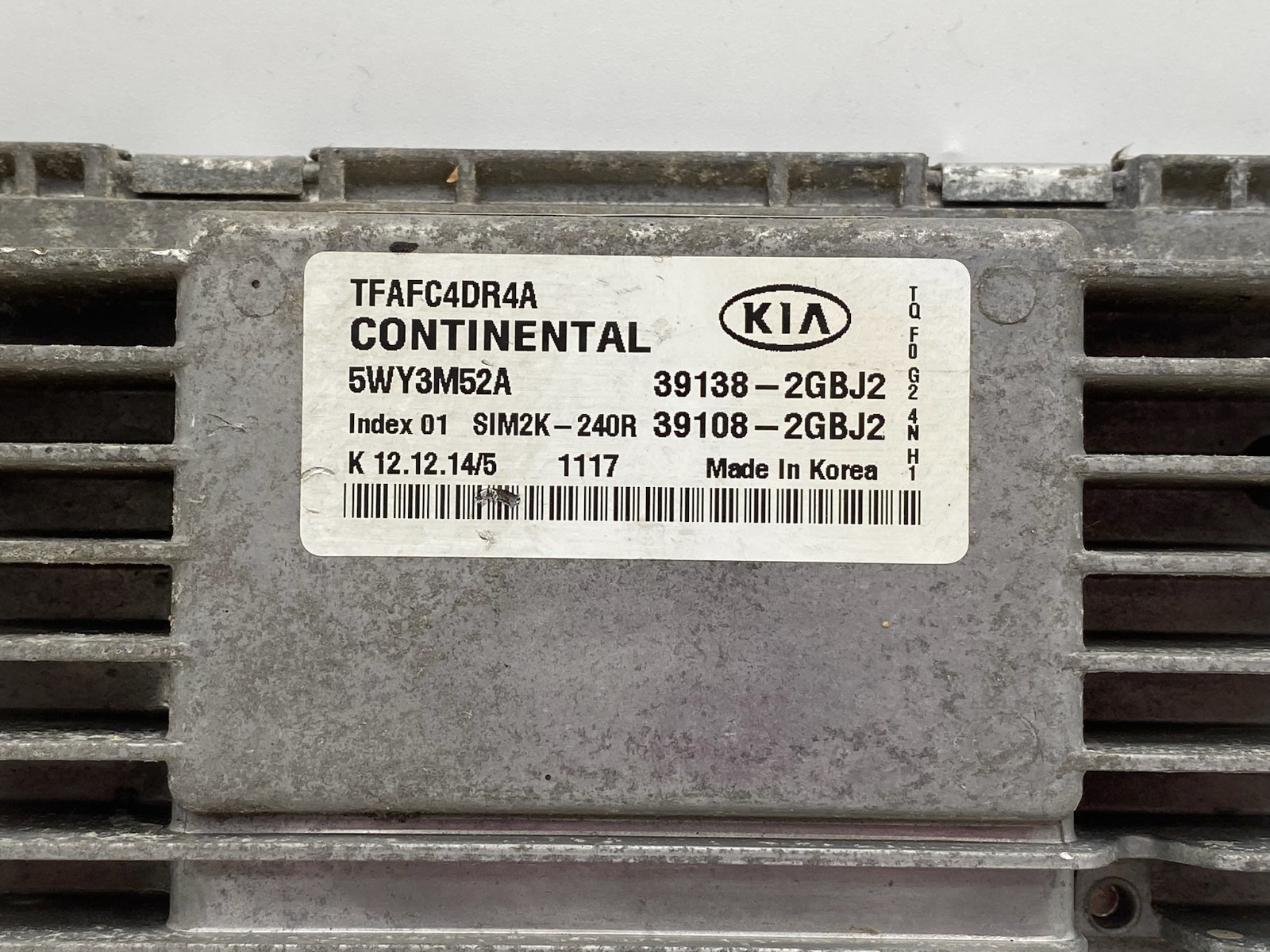 2015 Kia Optima 2.4L Engine Computer Control Module ECU ECM PCM EBX 39138-2GBJ2
