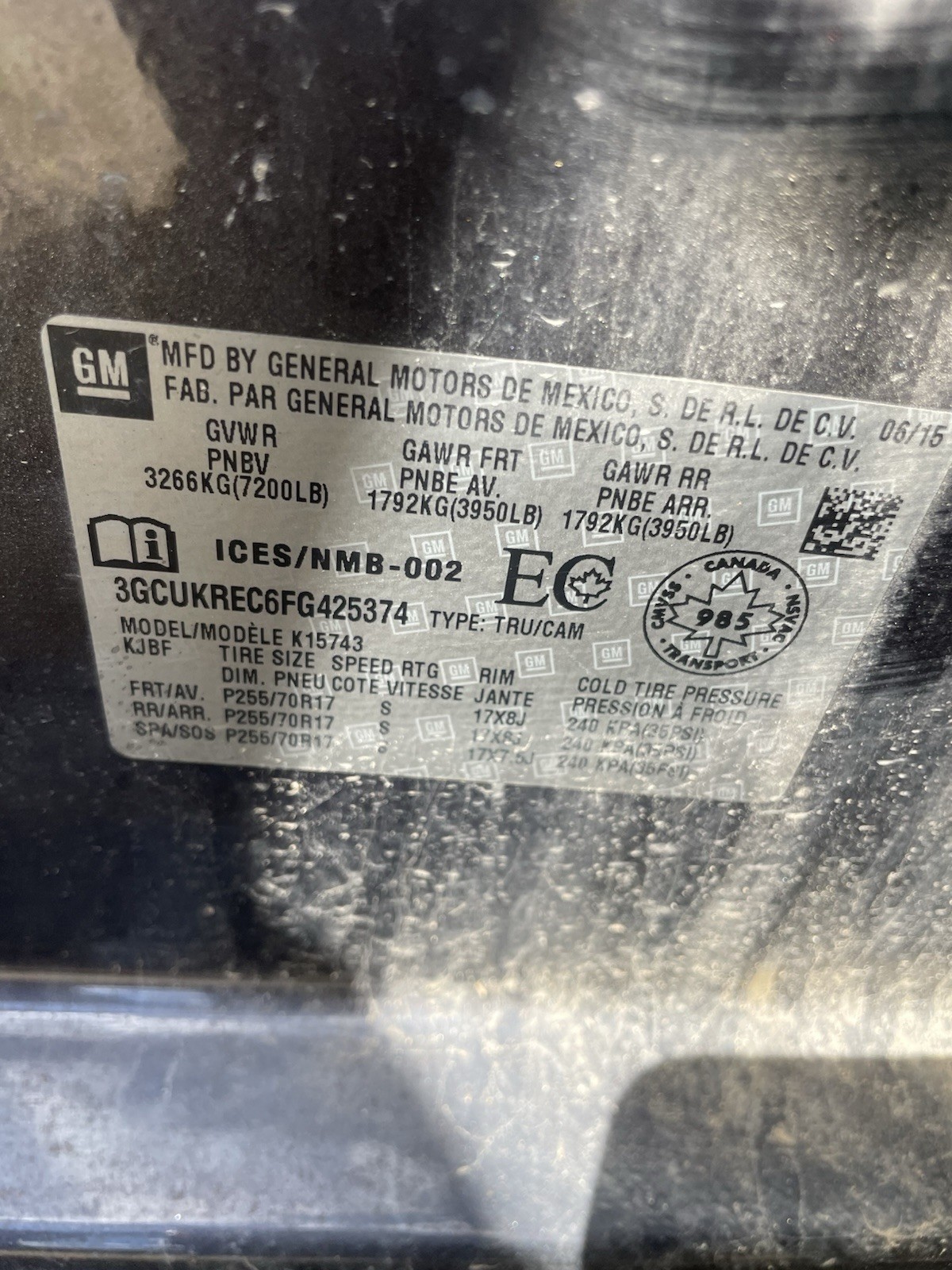 2015 CHEVROLET SILVERADO HMI HUMAN MACHINE INTERFACE MODULE OEM 23228498