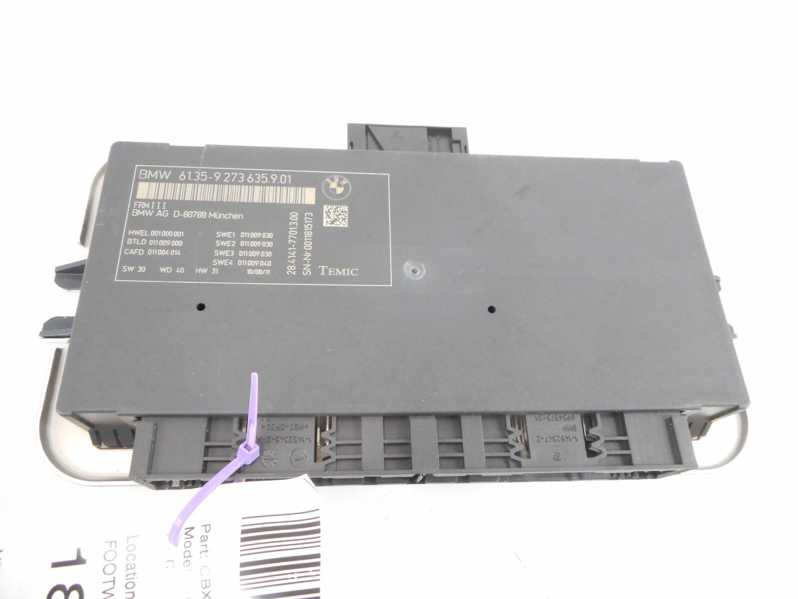 BMW X3 Body Control Main Power Module Unit OEM 2011 2012 2013 2014