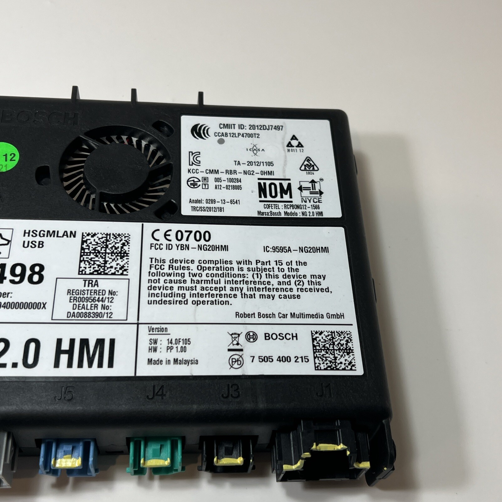 2015 CHEVROLET SILVERADO HMI HUMAN MACHINE INTERFACE CONTROL MODULE 23228498 OEM