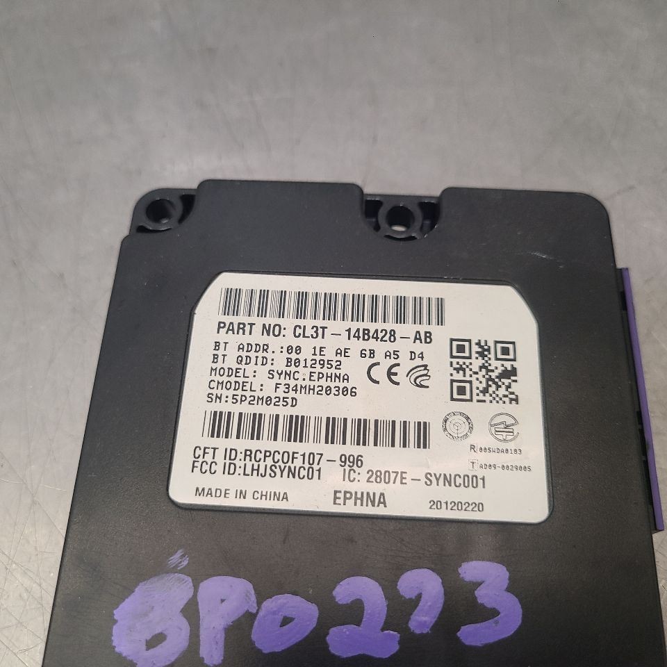 12 2012 FORD F150 XLT SYNC CONTROL MODULE CL3T14B428AB