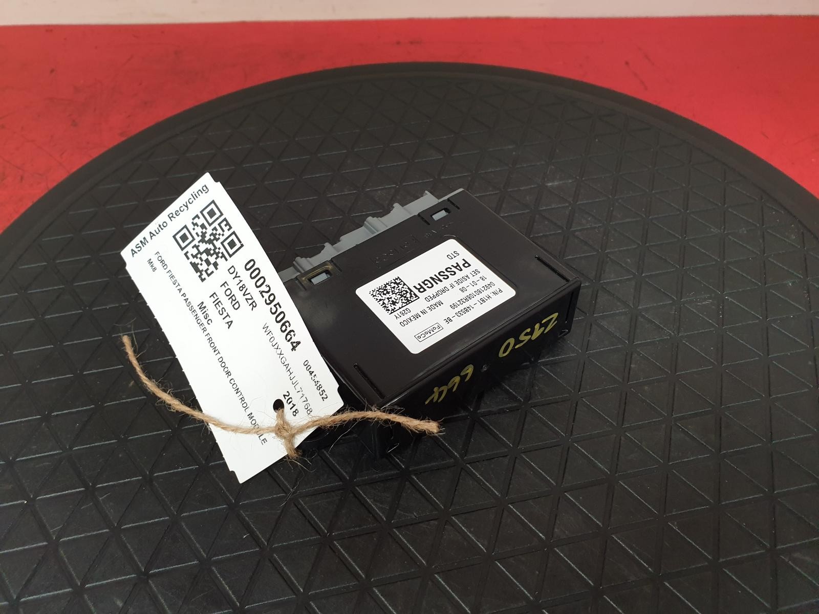 FORD FIESTA MK8 FRONT PASSENGER CONTROL UNIT 2018 H1BT-14B533-BE