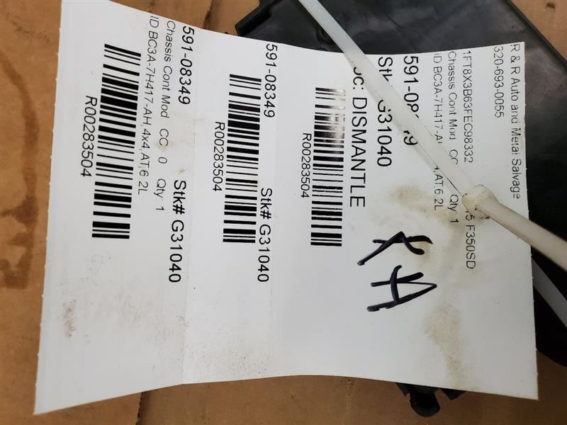 Chassis ECM Transfer Case Under Heater Box Fits 14-16 FORD F250SD PICKUP 283504