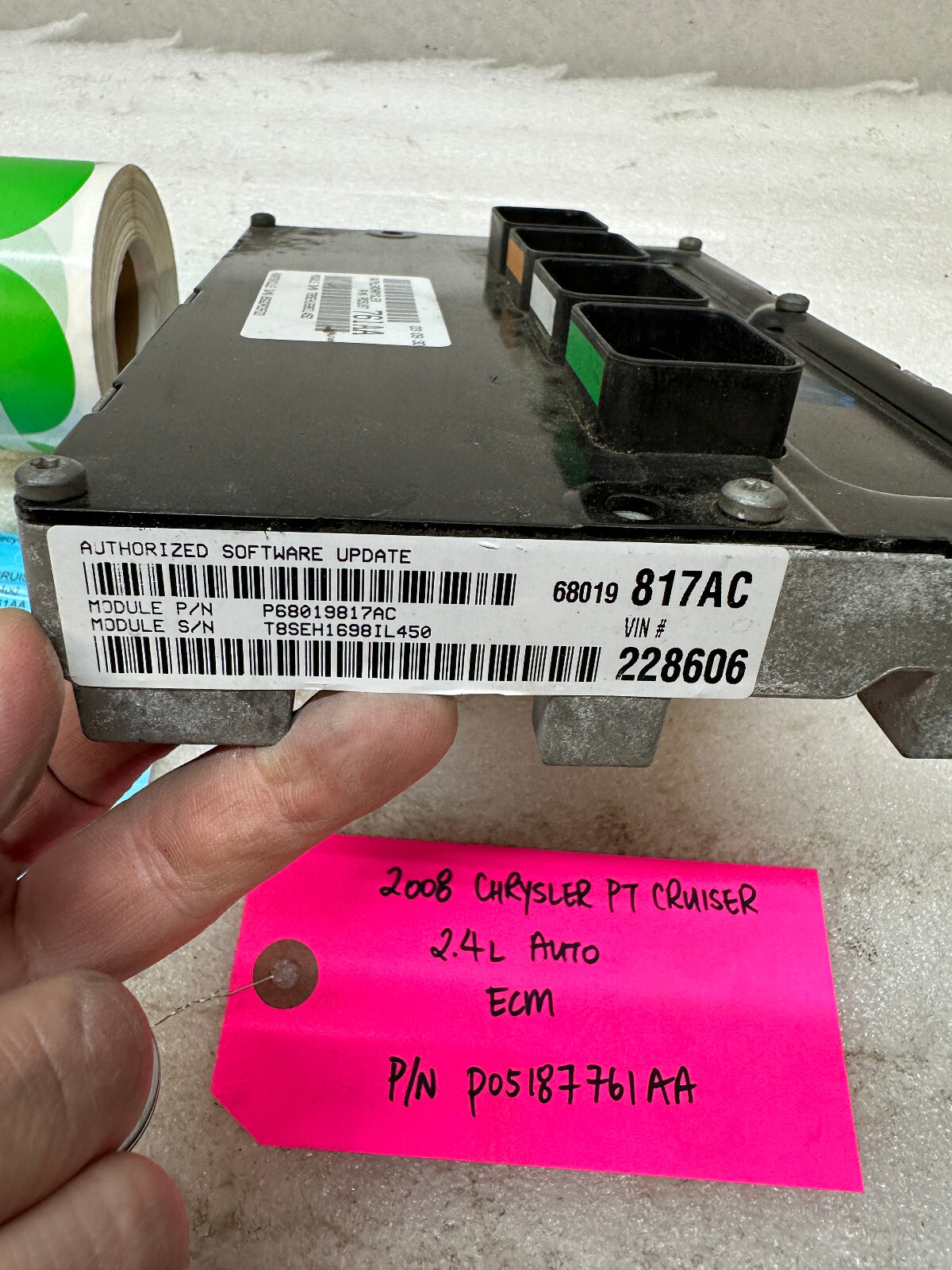08 CHRYSLER PT CRUISER 2.4 ENGINE COMPUTER ECM ECU PCM P05187761AA 07-10