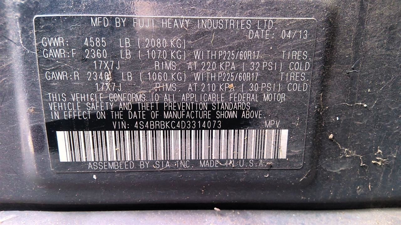 Chassis ECM Transmission Under Left Hand Of Dash Sedan Fits 13 LEGACY 32152387