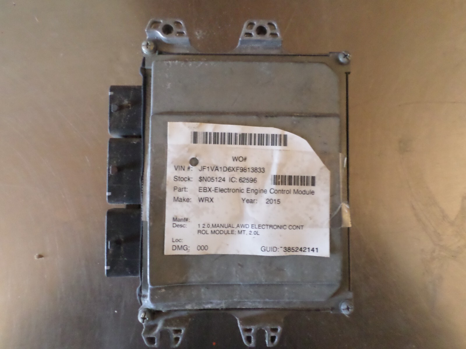 2015 15 Subaru WRX 2.0L Manual Trans SEE DESCRIPTION ECM ECU PCM 22765AG232 *J