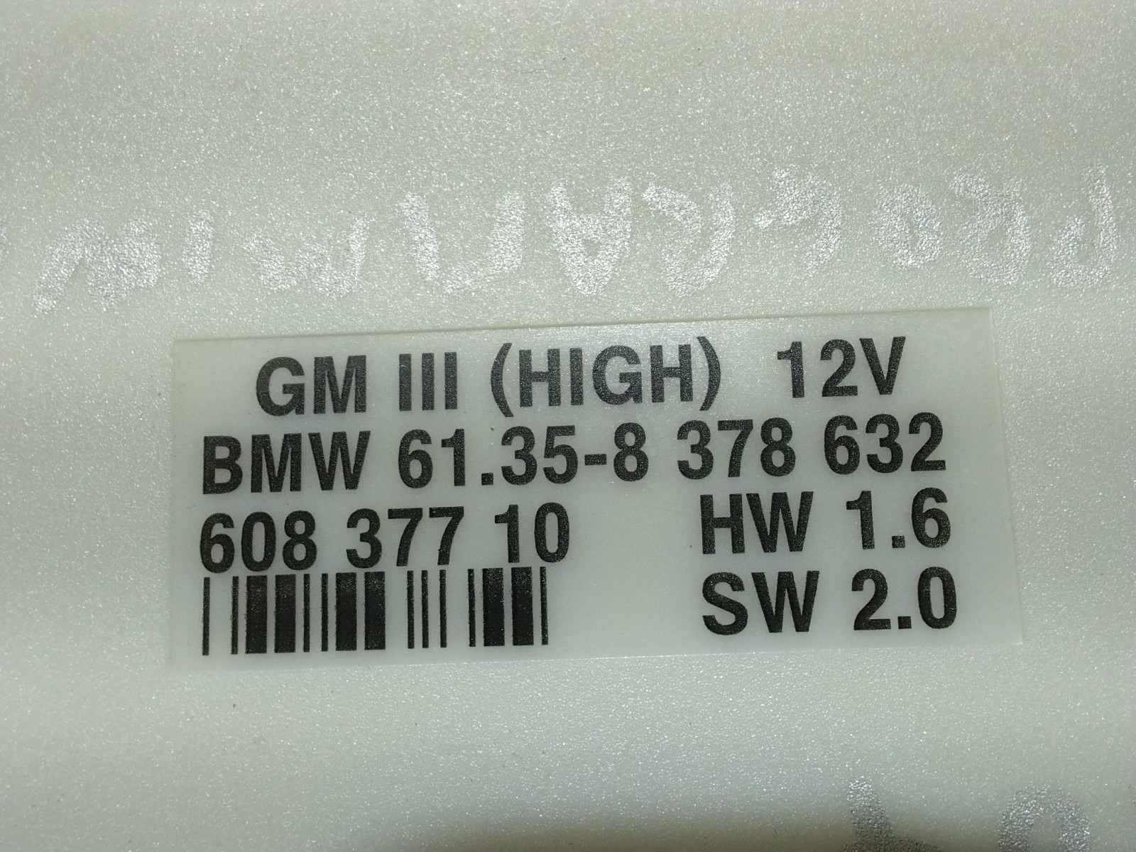 BMW E38 7 SERIES BODY CONTROL MODULE 8378632.