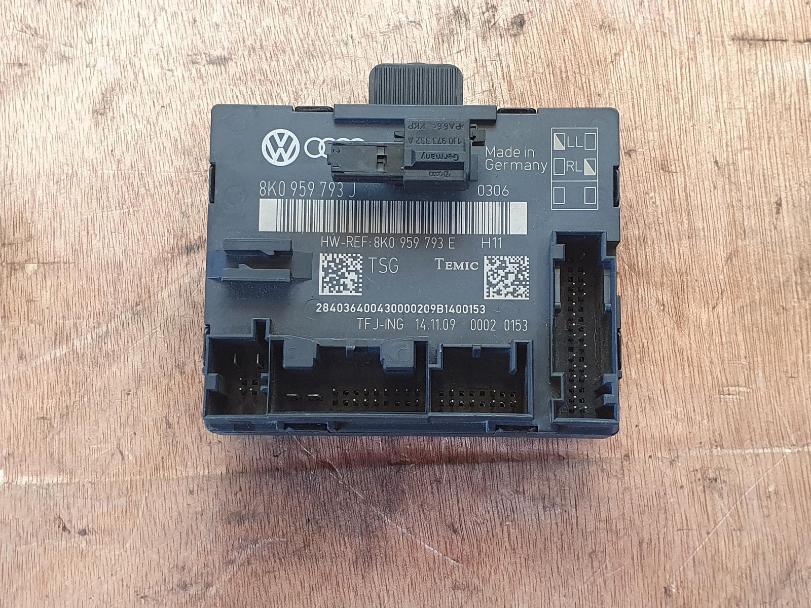 AUDI A4 LEFT FRONT DOOR ECU, B8 8K, 02/08-09/15 8K0959793J