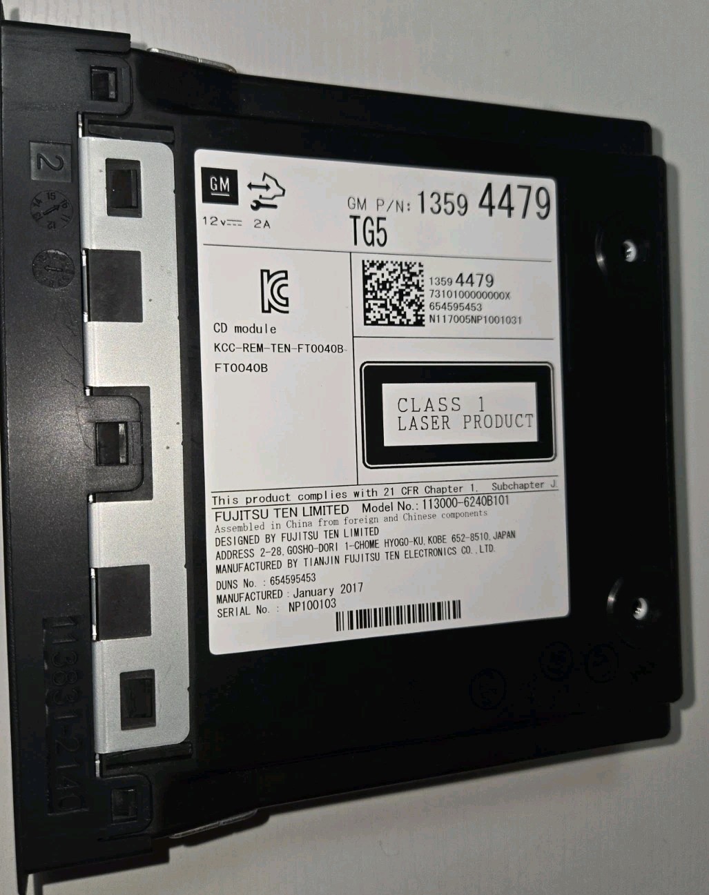 Genuine GM Cadillac Infotainment Media Player Module 13594479 OEM Factory Part