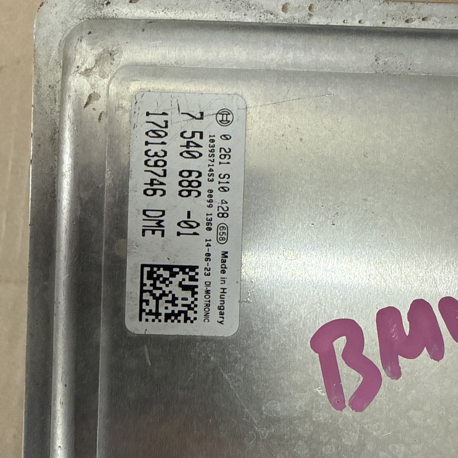 11-16 BMW F10 535i X5 N55 Engine Control Module Computer ECM DME 7540686-01 OEM